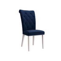 POLSTERSTUHL Christina, Holzfarbe: Weiß - Blau/Weiß, Holz/Textil (47/103/68cm) - MIRJAN24