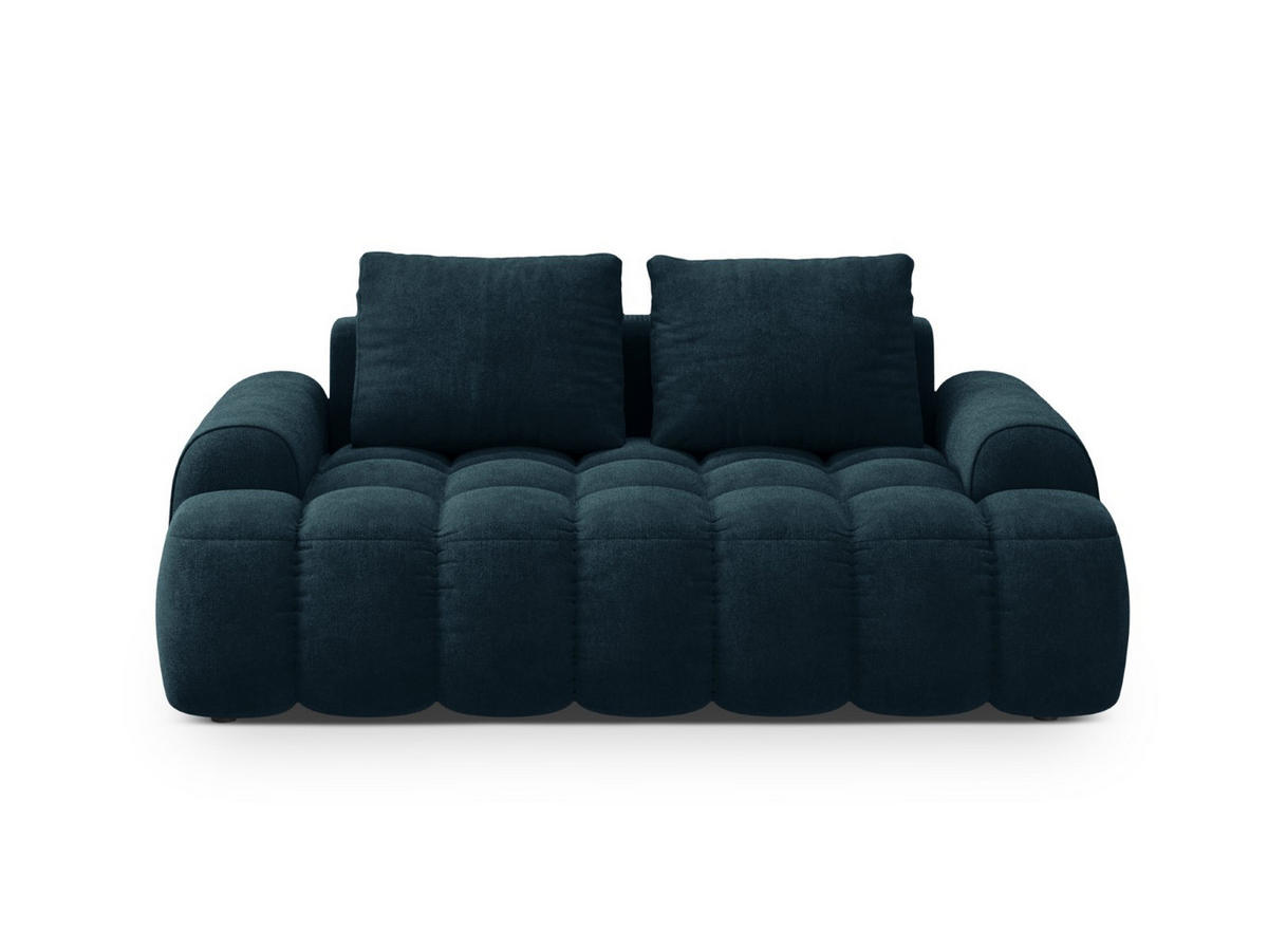 SOFA Linz aus Samt petrol 2 Sitzplätze - Petrol, Textil (100/84/175cm) - Cosmopolitan Design