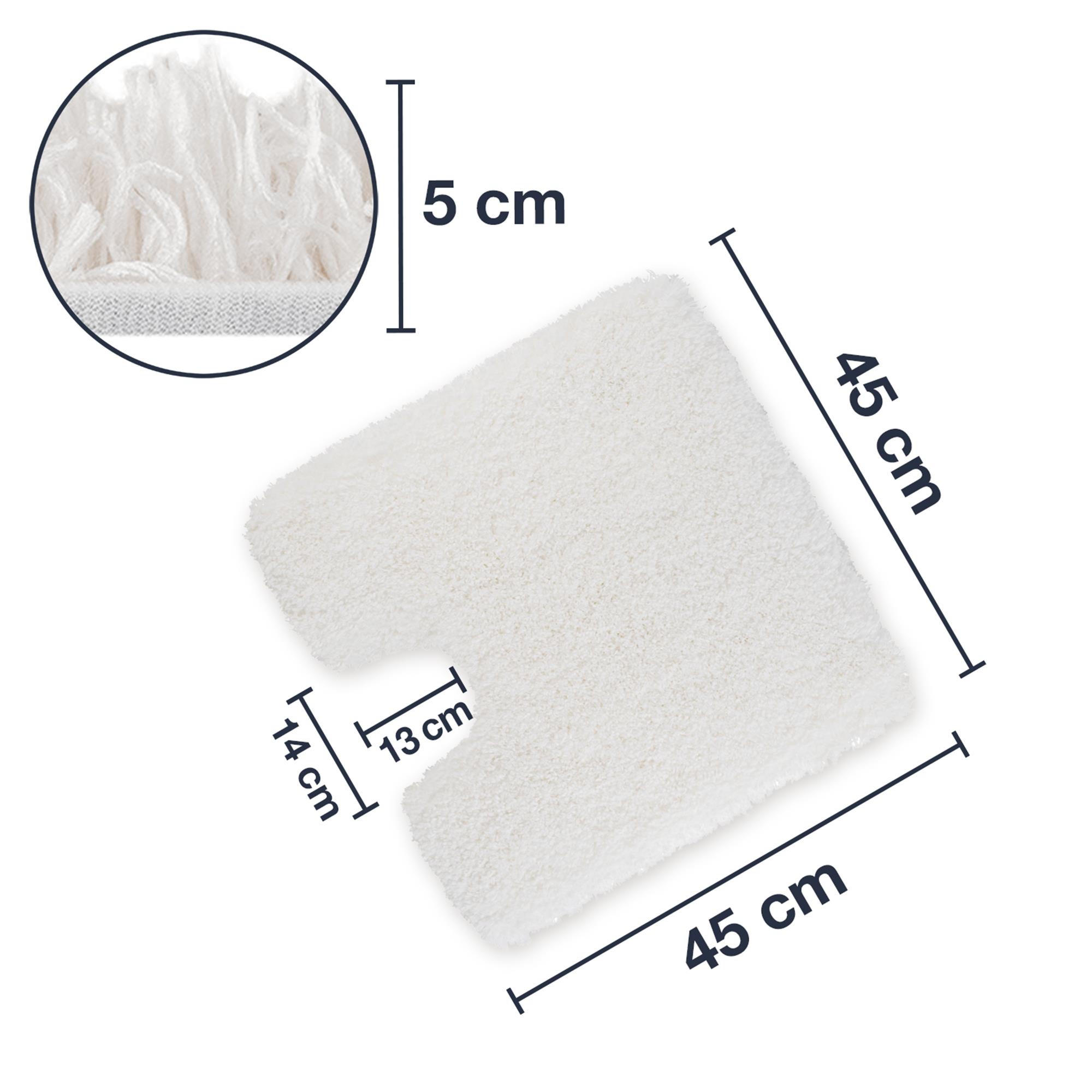 BADTEPPICH MIT WC AUSSCHITT VIENNA - Weiß, Textil (45/45cm) - WohnDirect