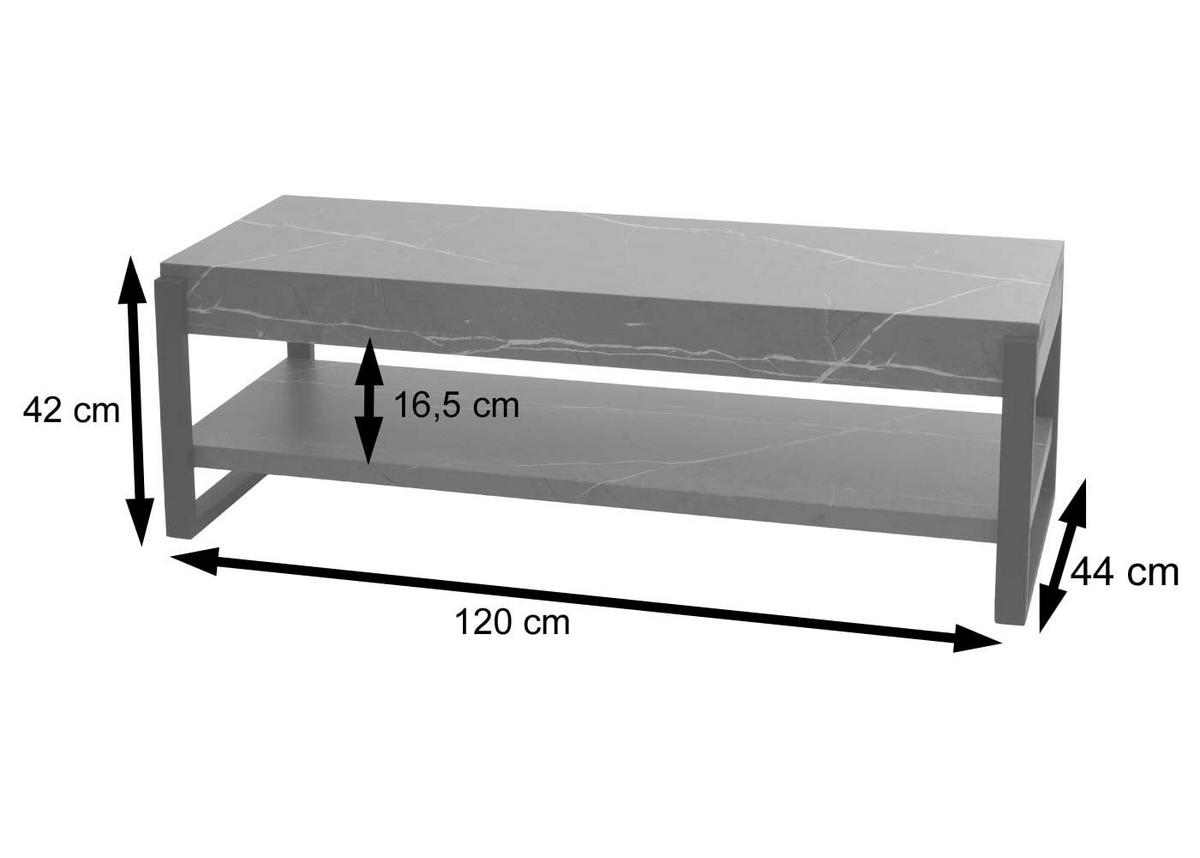TV-RACK Grau - Grau, Holz (120/42/44cm) - Jamb