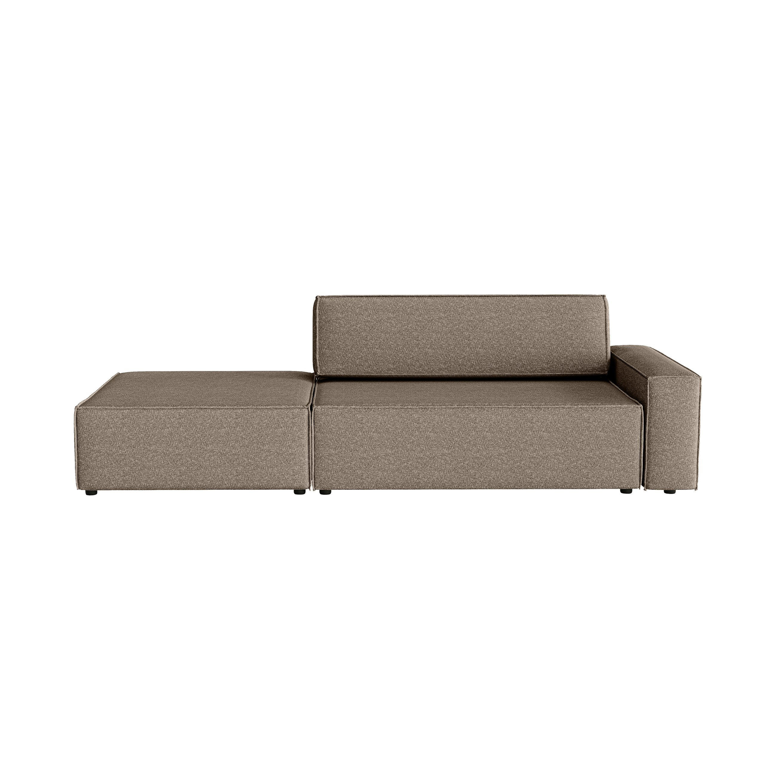 SCHLAFSOFA Lummo Si mit Schlaffunktion, Braun - Braun, Textil (263/70/100cm) - Fedve