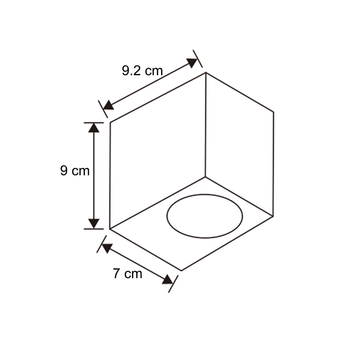 AUSSENWANDLEUCHTEE Schwarz Modernes Rechteck - Schwarz, Kunststoff (9.2/9/7cm) - CGC Europe