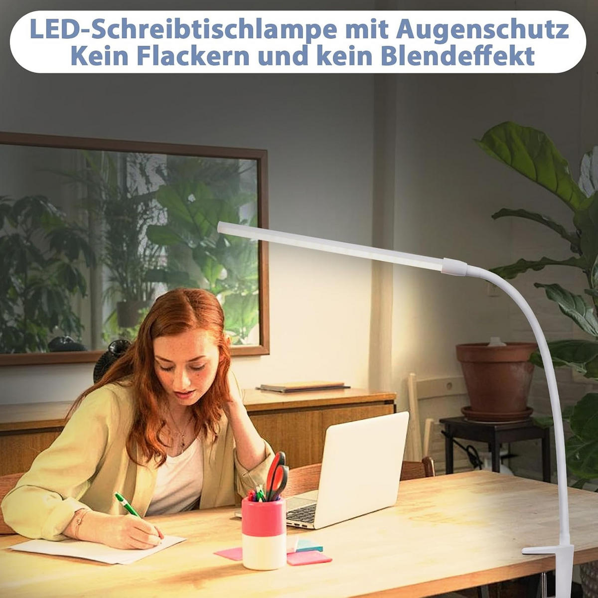 TISCHLAMPE Zwielanis 6.5/80.8/6.5 cm - Weiß, Metall (6.5/6.5/80.8cm) - ZMH