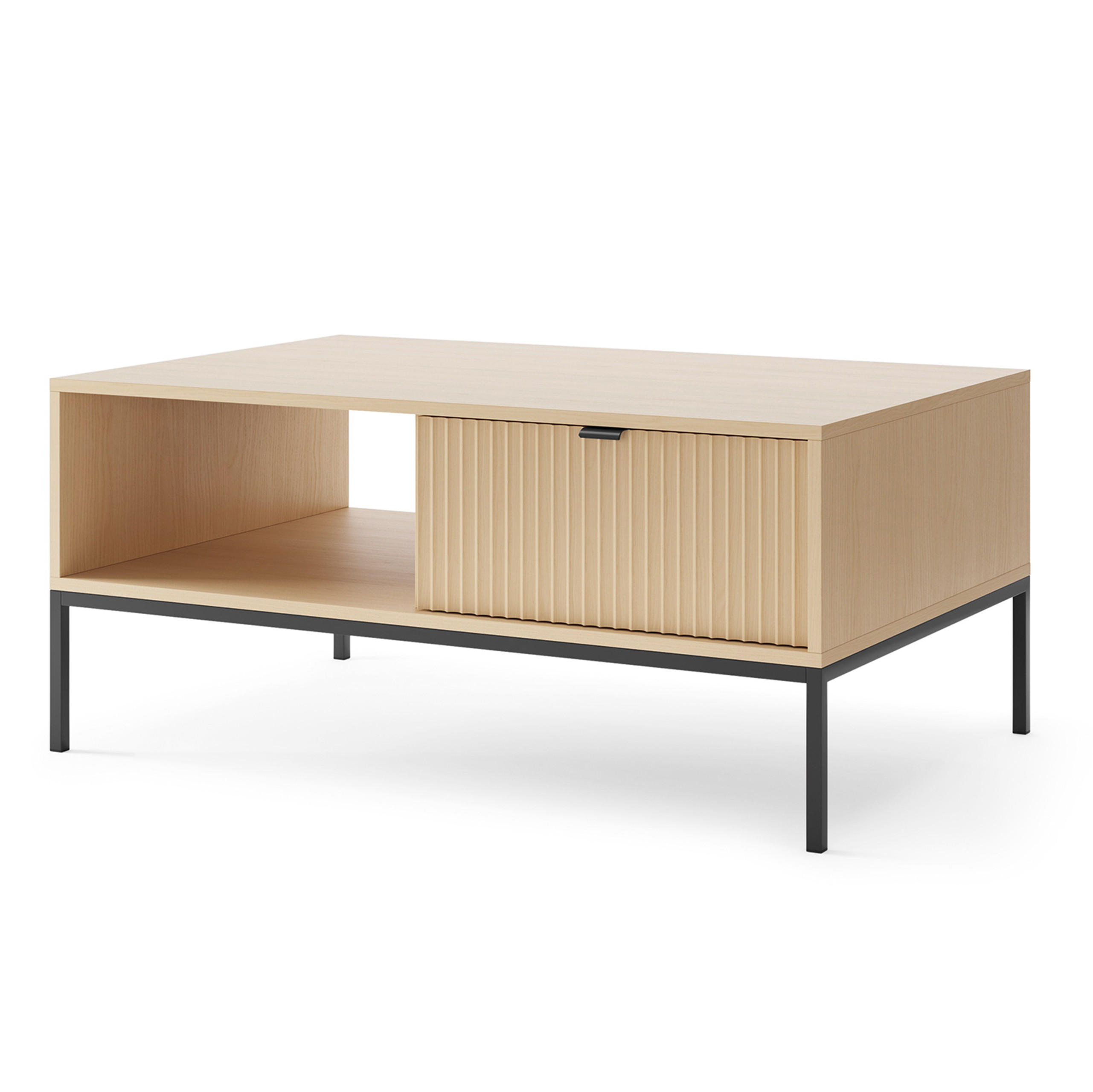 Masseno Couchtisch Eiche 104x46x68 cm
