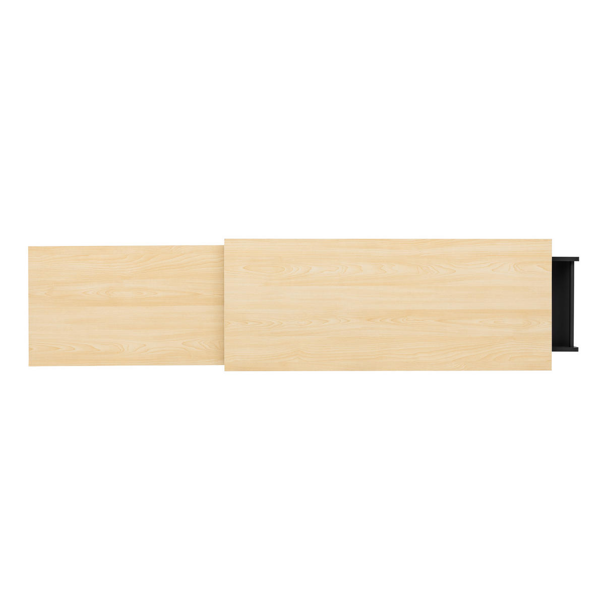 KÜCHENINSEL DE-41131 137-190,6/45,2/92 cm mit seitlich ausziehbarer Arbeitsplatte Schwarz - Schwarz, Holzwerkstoff (137/92/45.2cm) - ComfortXL