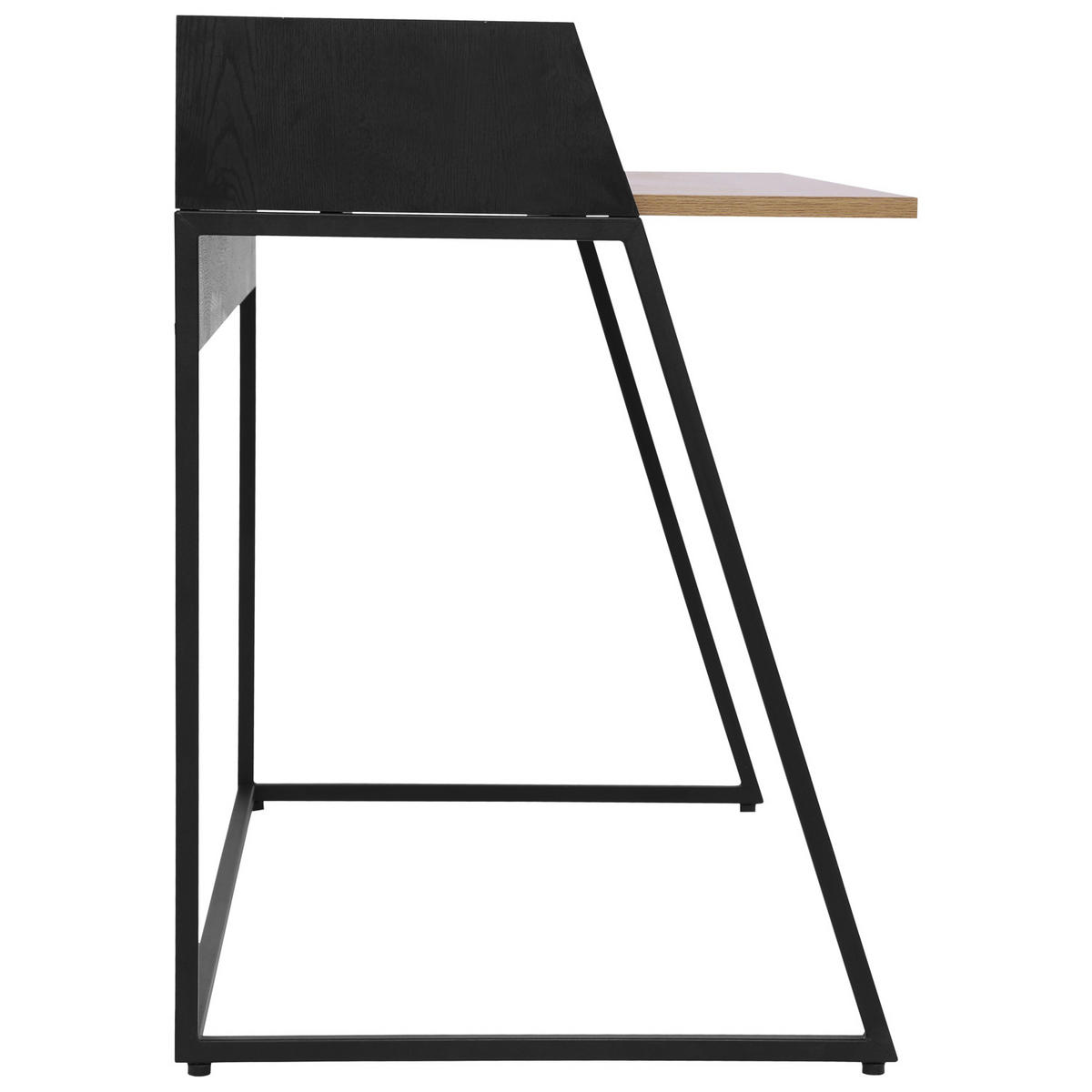 SCHREIBTISCH Charles Holz und Schwarz - Braun, Holzwerkstoff (119/61.6/89cm) - Happy Garden