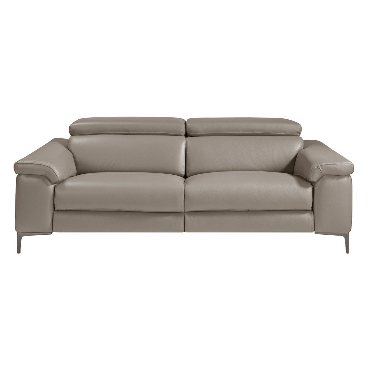 SOFA 3-sitzer relaxsofa aus dunkelgrauem leder 214/102/97 cm - Dunkelgrau/Grau, Leder (214/97/102cm) - ANGEL CERDA
