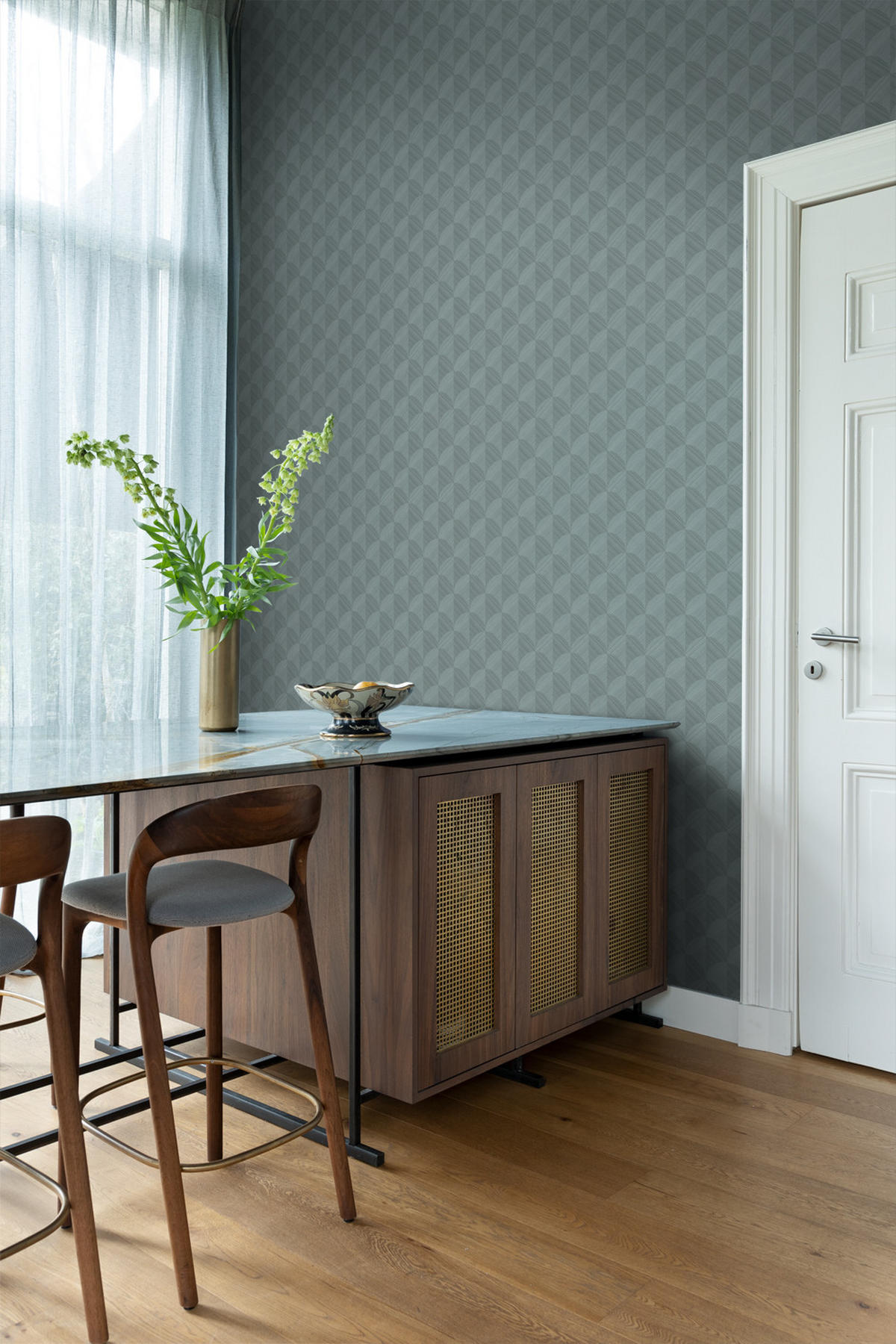 TAPETE 3D Muster 50 x 900 cm - Blau, Papier (50/900cm) - Origin Wallcoverings
