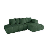 ECKSOFA Ottomane Rechts CLOUD-L-v1 289x180x40 Grün Cord - Grün, Holzwerkstoff/Kunststoff (289/180cm) - ALTDECOR