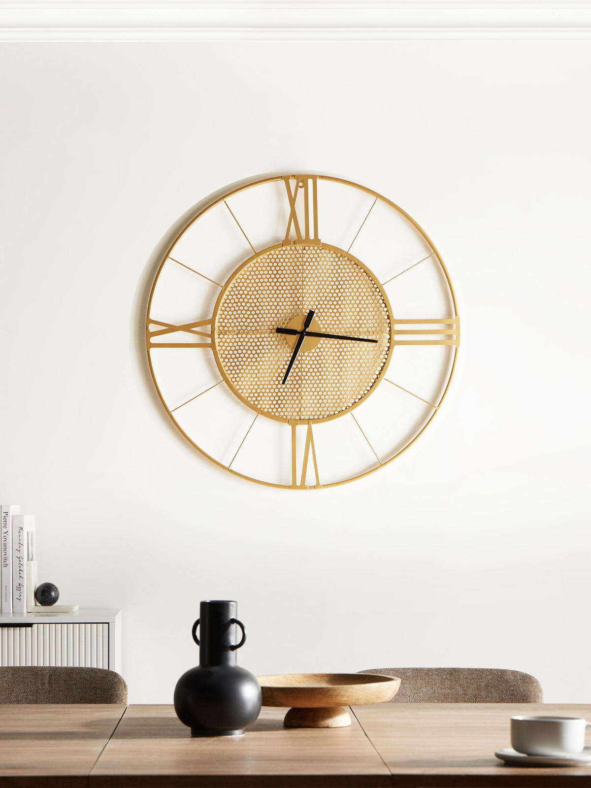 CEAS DE PERETE 80 cm metal auriu Blamere - auriu, metal (80/80/3cm) - Beliani