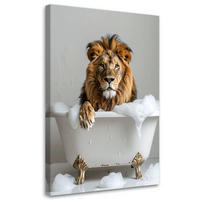 LEINWANDBILD Tiere 40x60cm - Weiß, Textil (40/60cm) - Feeby