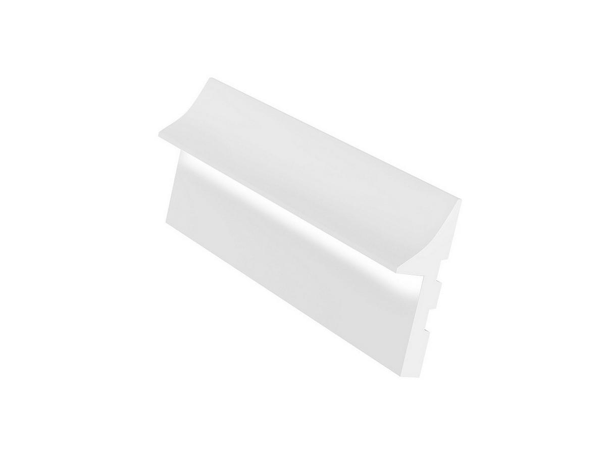 SOCKELLEISTE - 290 cm x 4.5 cm - plastik - weiß Radeno - Weiß, Kunststoff (4.5/290/14.8cm) - Vente-Unique