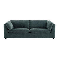 SOFA - 3 Personen - stoff - grün Nurabi - Grün, Textil (228/79/92cm) - Vente-Unique