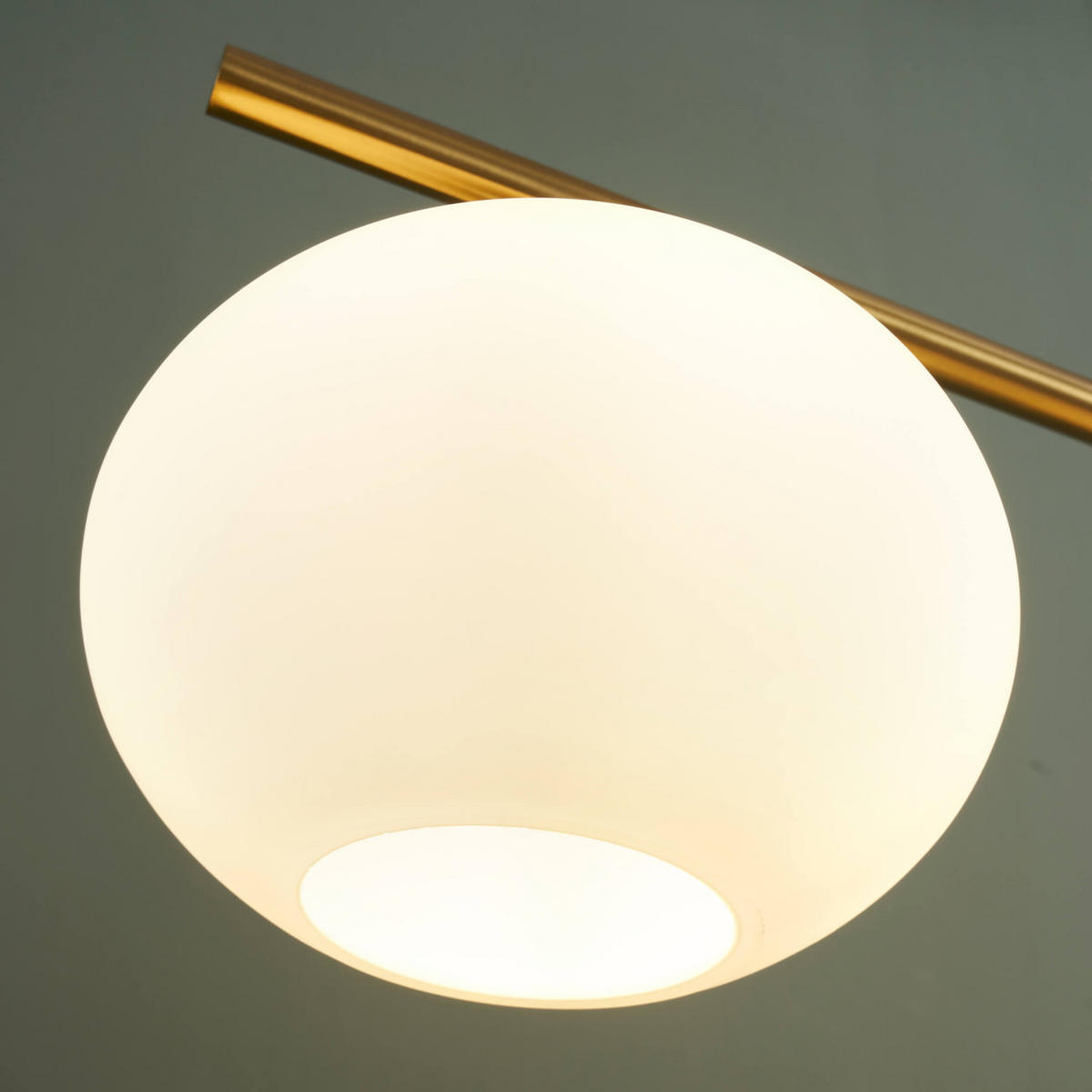 HÄNGELEUCHTE Alcyone, Messing und Weiß, 85cm - Messingfarben, Glas (85/18/19cm) - KOSILUM
