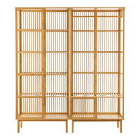 GARDEROBENSCHRANK - Naturfarben, Holz (160/185/45cm) - [en.casa]