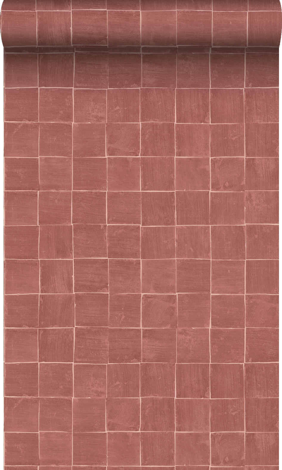 TAPETE Fliesenmuster 50 x 900 cm - Terracotta, Papier (50/900cm) - Origin Wallcoverings