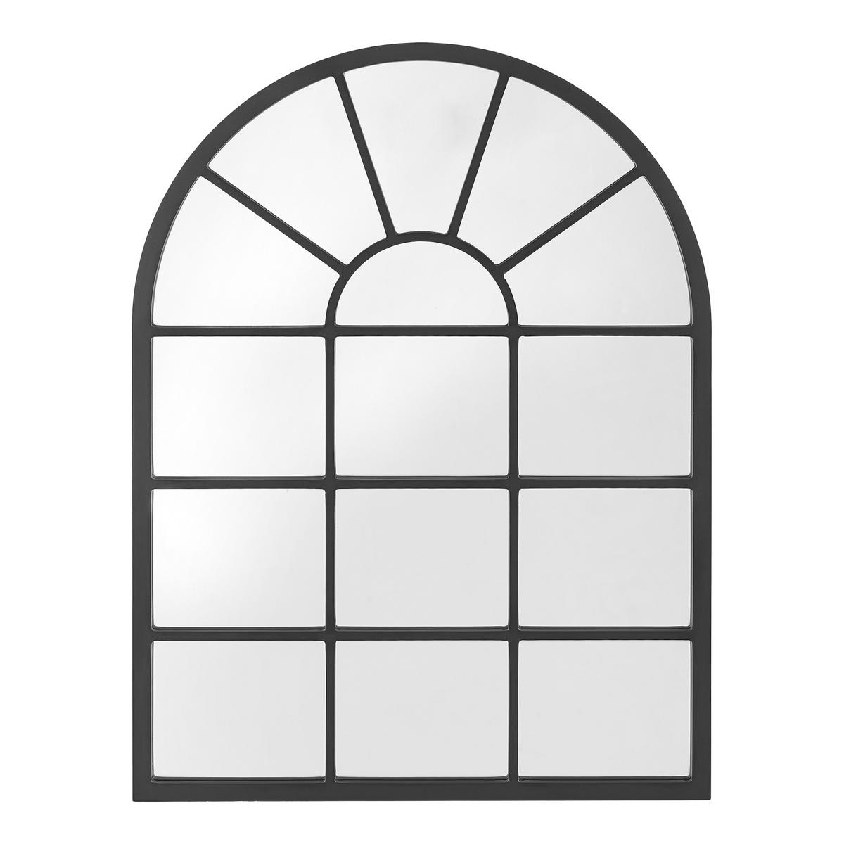 WANDSPIEGEL Villalago - Schwarz, Glas/Holzwerkstoff (60/80/1.8cm) - [en.casa]
