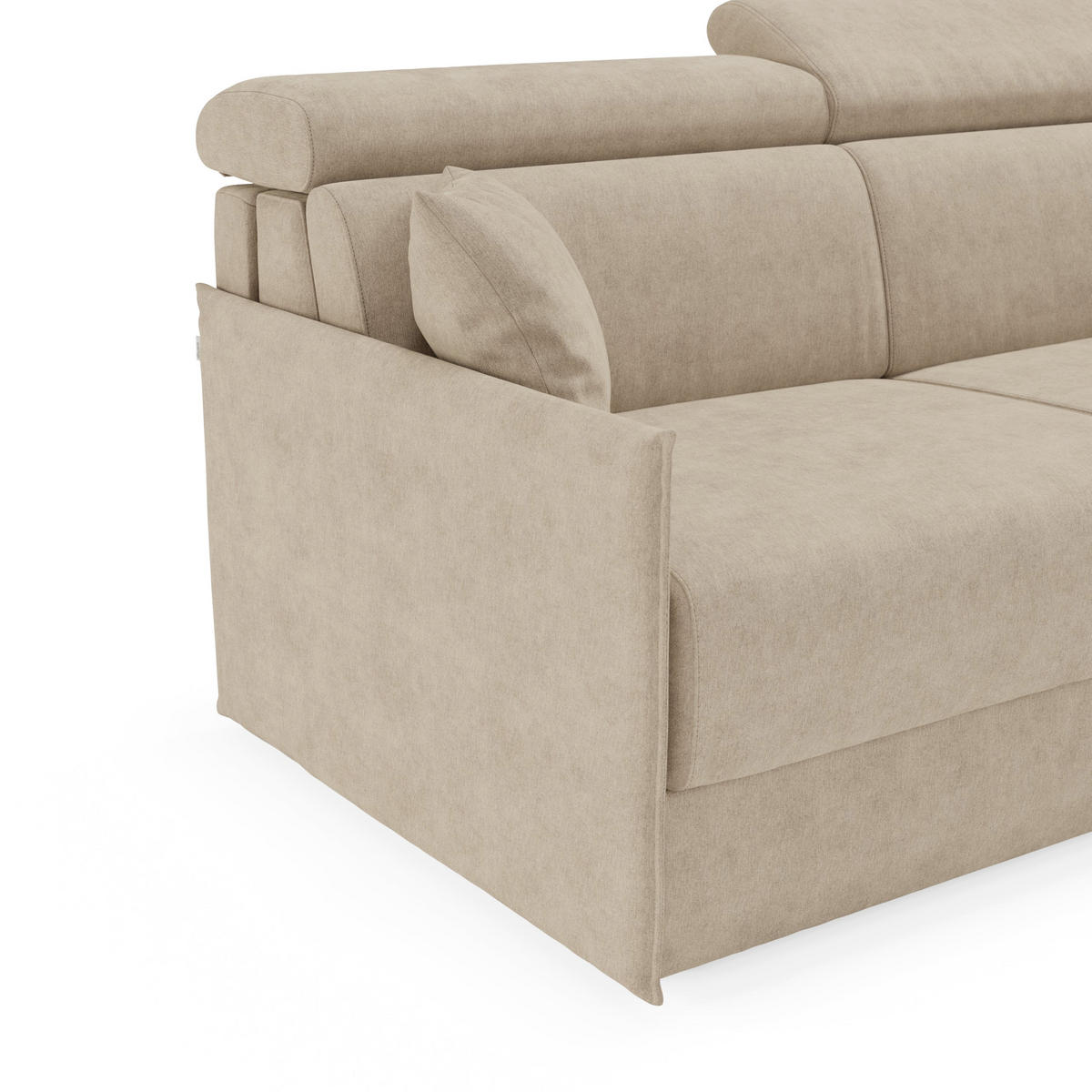 ECKSOFA Miryam - Beige, Metall (252/98cm) - Divani.store