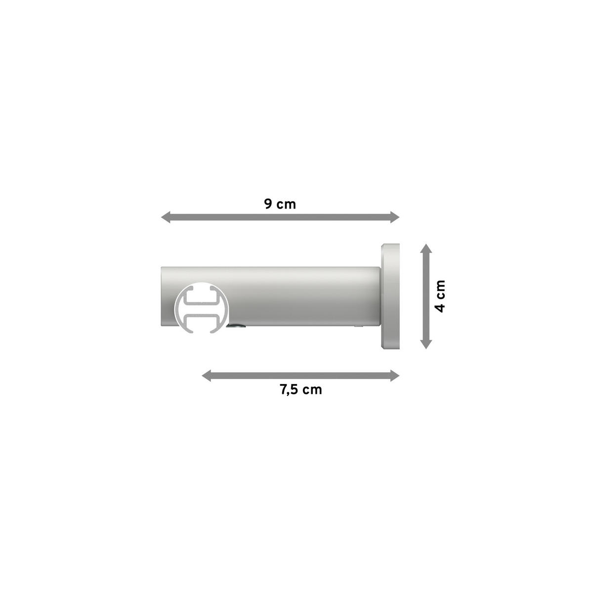 INNENLAUF-GARDINENSTANGEN-SET Platon Elanto 200 cm, 1-läufig, 20 mm Ø Weiß - Weiß, Metall (200cm) - INTERDECO
