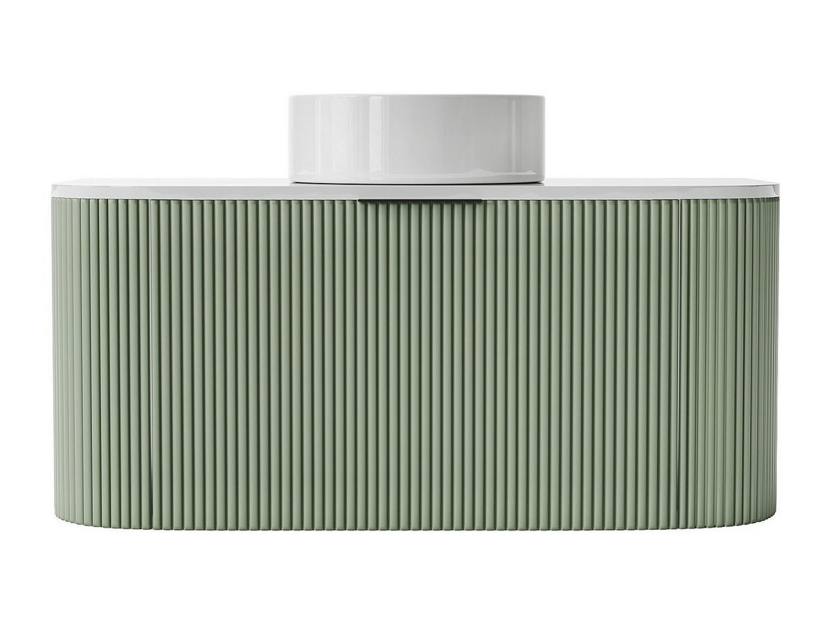 EINZELWASCHTISCH - 99 cmcm x 50 cmcm - Holz, Platte - Grün - LOMERI - Grün, Holz (99/45/50cm) - Vente-Unique