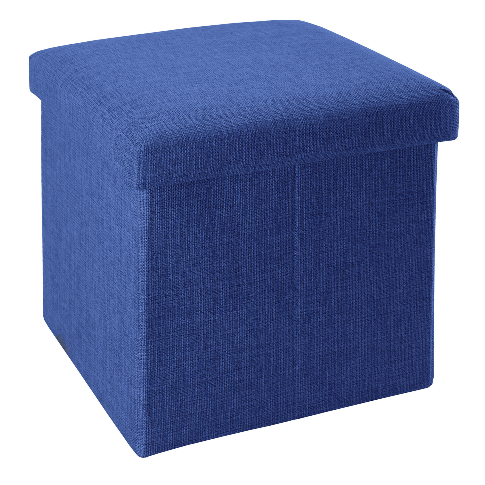 SITZBOX mit Stauraum 30/30/30 cm (Blau) - Blau, Textil (38/38/38cm) - Intirilife