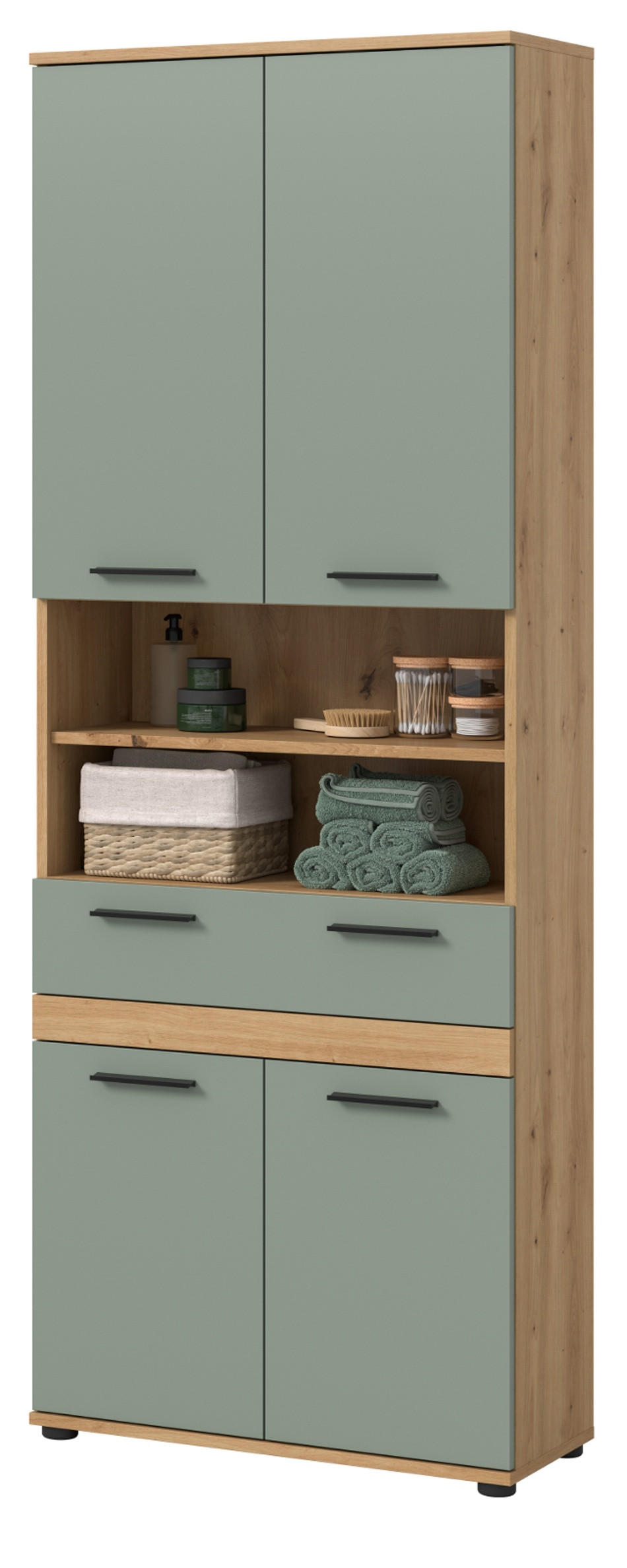 Inn.Furn Hochschrank Salbeigrün 70x191x31 cm