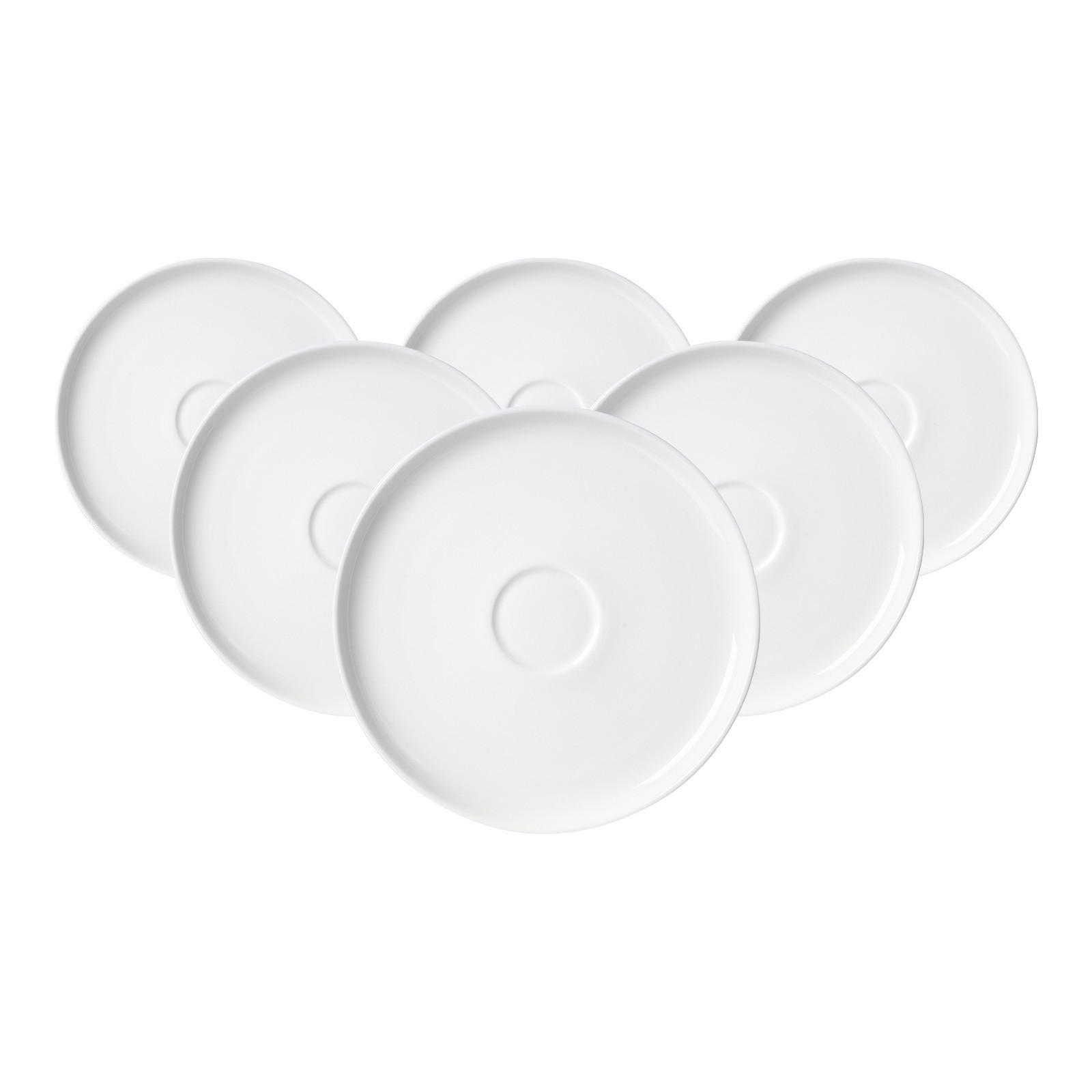 ESPRESSOUNTERTASSEN Skagen weiß ø 11 cm 6er Set - Weiß, Keramik (11cm) - Ritzenhoff Breker