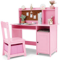 KINDERSCHREIBTISCH mit Stuhl 2-teiliges Set Rosa - Pink, Holzwerkstoff (95.5/95.5/45cm)
