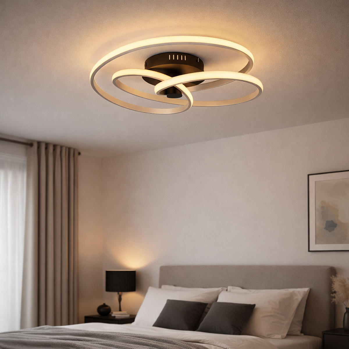 LED DECKENLEUCHTE Aluminium Silber matt - Silberfarben, Metall (50/50/16cm) - Globo Lighting
