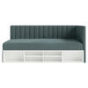 JUGENDBETT Ventrio Blaugrau Easy-Clean-Samtbezug 90x200 cm - Hellgrau, Holz/Textil (90/200cm) - Selsey