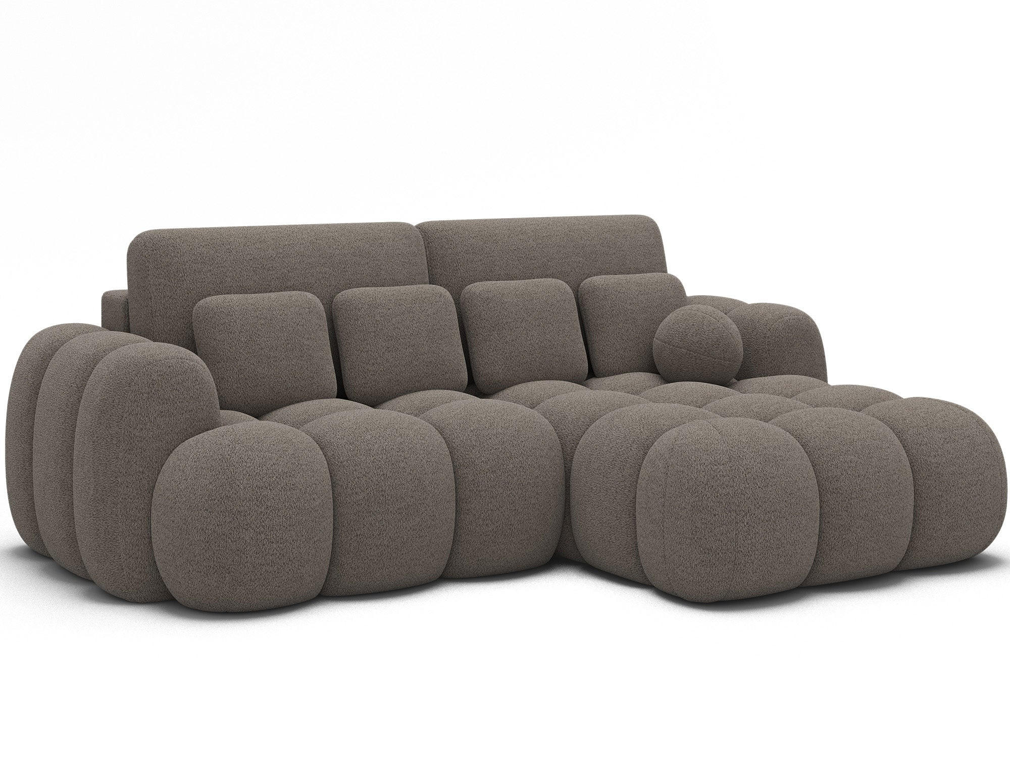 ECKSOFA COVELION L-Form – Schlaffunktion, Bettkasten, Wellenfederung, HR-Kaltschaum, inkl. Kissen, moderner Wohnkomfort - Braun, Kunststoff (167/260cm) - Wohnideebilder