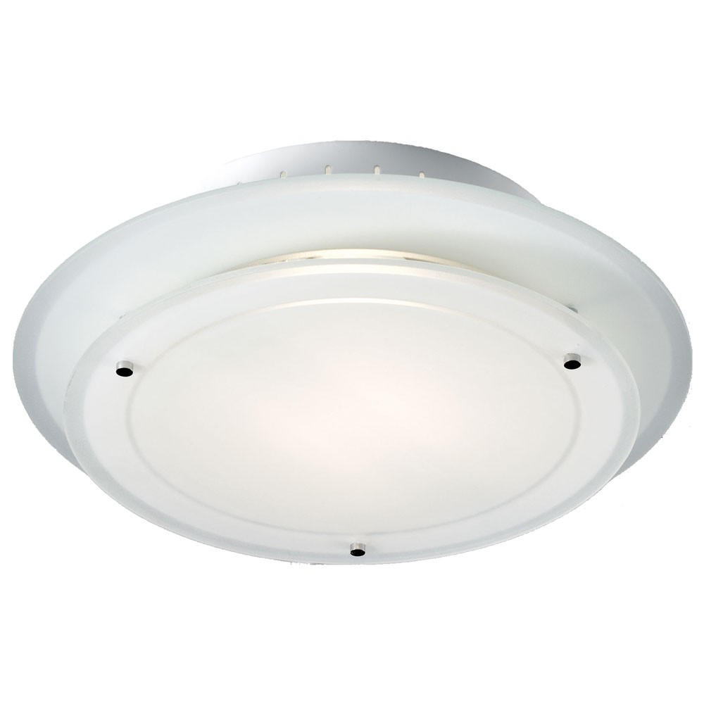 DECKENLEUCHTE Metall Glas Weiß CASSIS - Weiß, Glas (33/33/9.5cm) - Esto