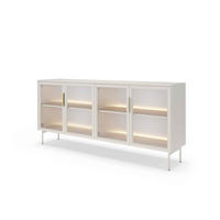 KOMMODE Lummer Kaschmir - Hellgrau, Holzwerkstoff (181.3/82.6/39.3cm) - Pillovely