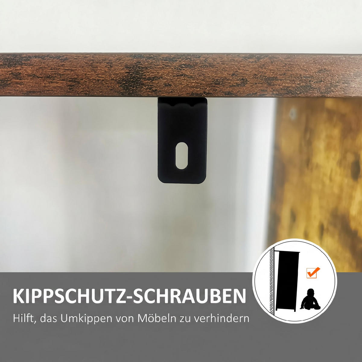 BÜCHERREGAL Spanplatte Metall Rustikal-Braun - Schwarz/Braun, Holzwerkstoff/Metall (30/157.5/77cm) - HOMCOM