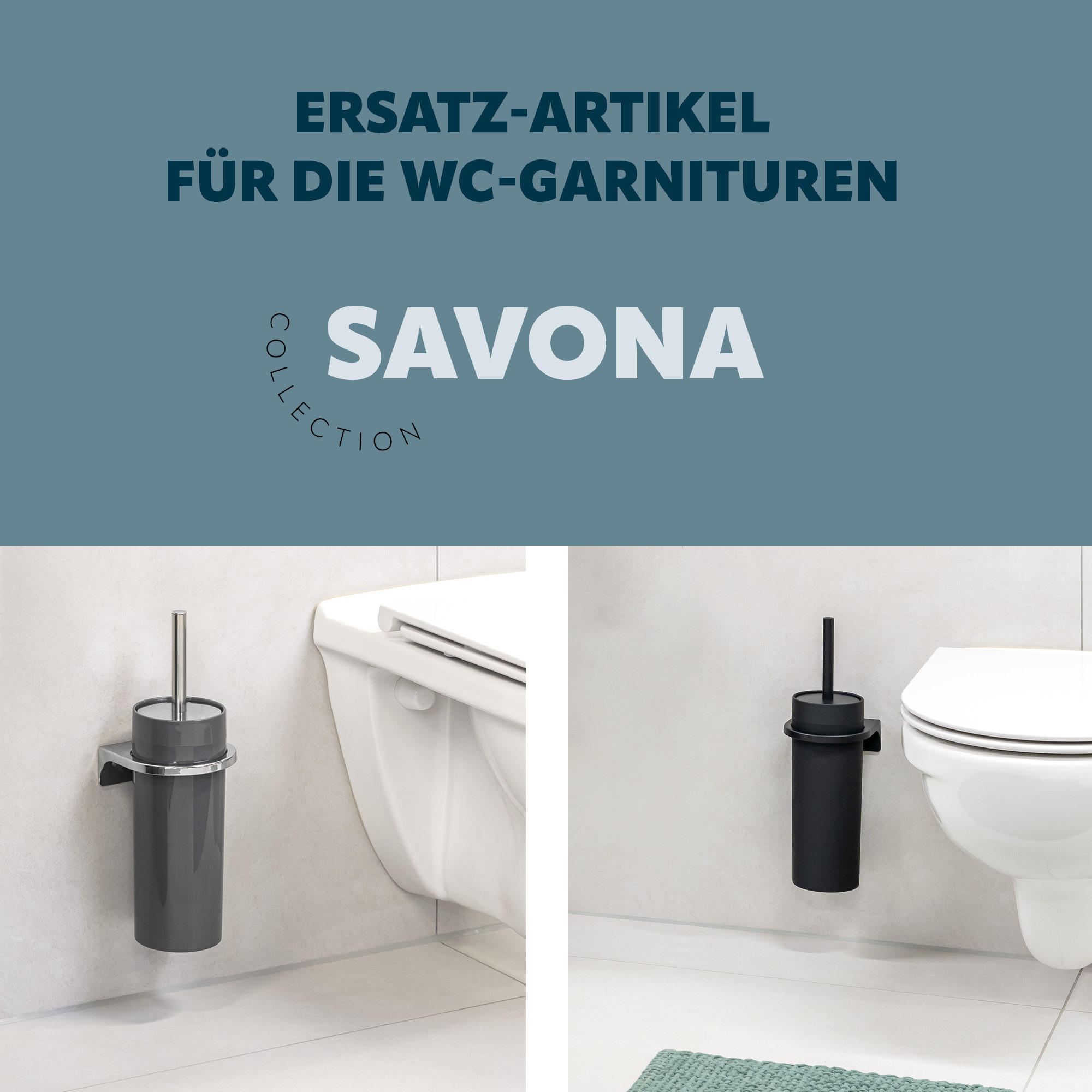 WANDHALTERUNG SAVONA, schwarzer Kunststoff - Schwarz, Kunststoff (12.5/4.5/13cm) - bremermann