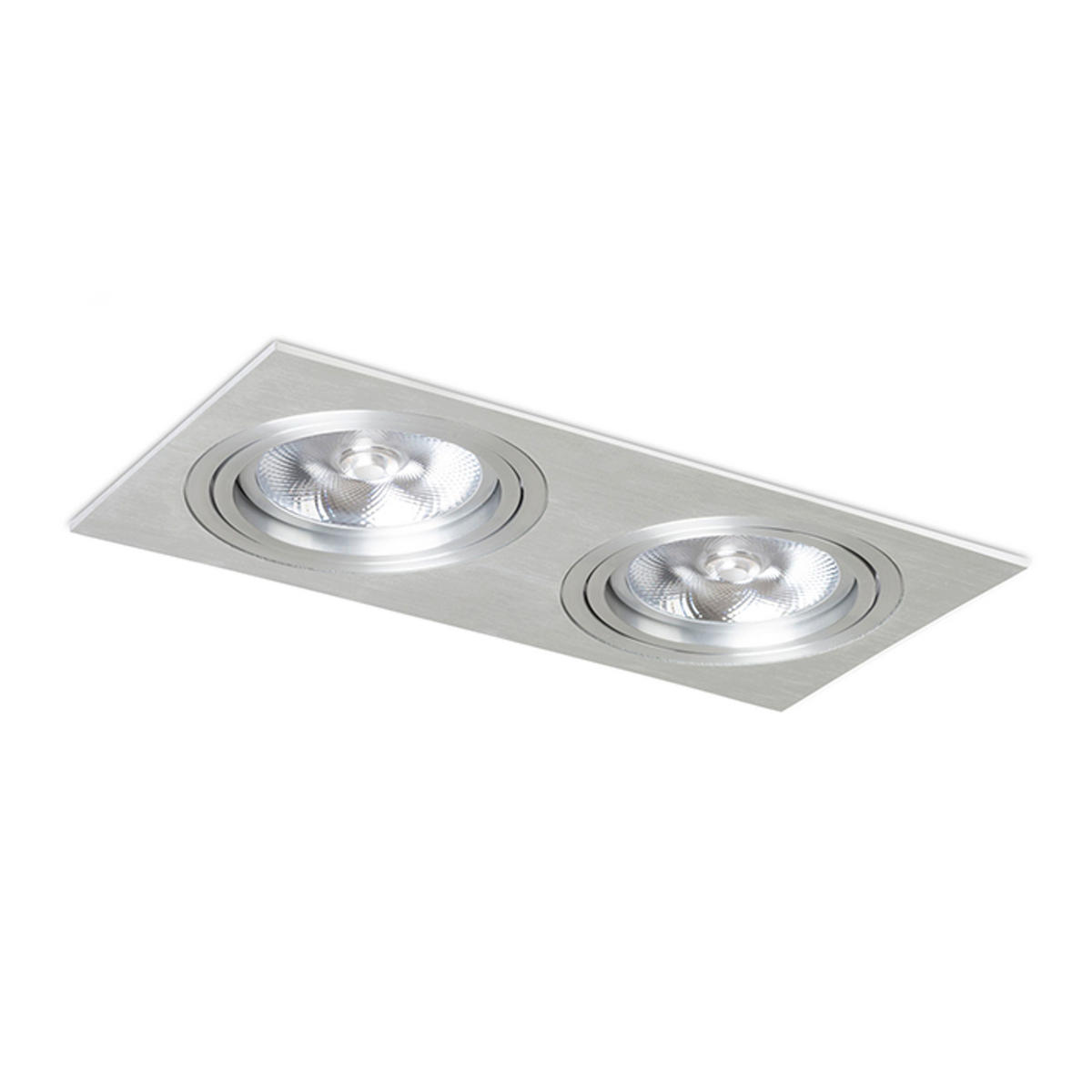 EINBAULEUCHTE PASADENA G53 SQ II gebürstetes Aluminium 30 W - Silberfarben, Metall (9/9/12cm) - Rendl