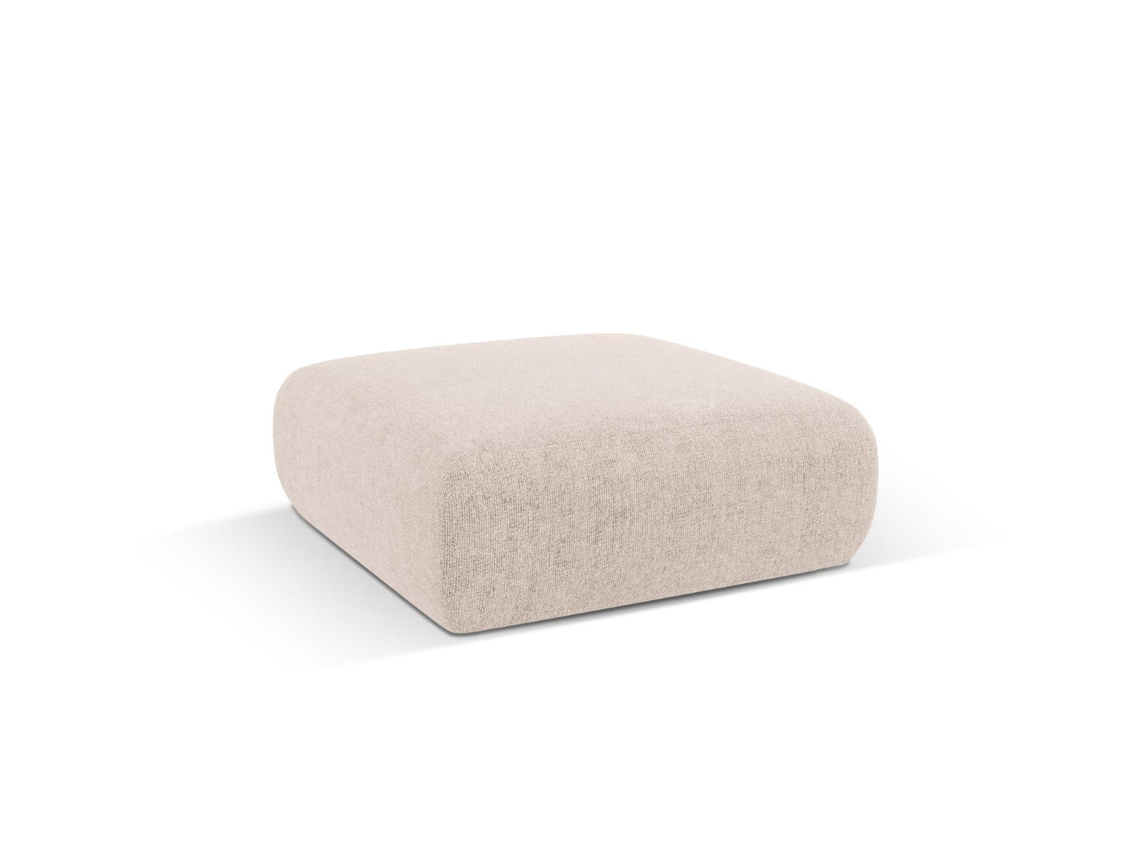 POUF Molino aus Chenille-Stoff beige - Beige, Textil (100/36/100cm) - Micadoni