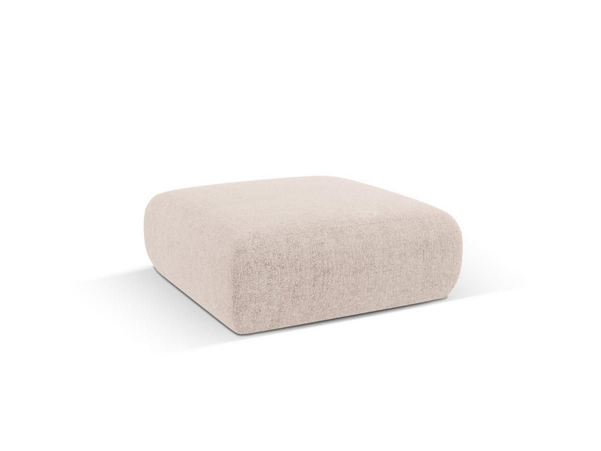 POUF Molino aus Chenille-Stoff beige - Beige, Textil (100/36/100cm) - Micadoni