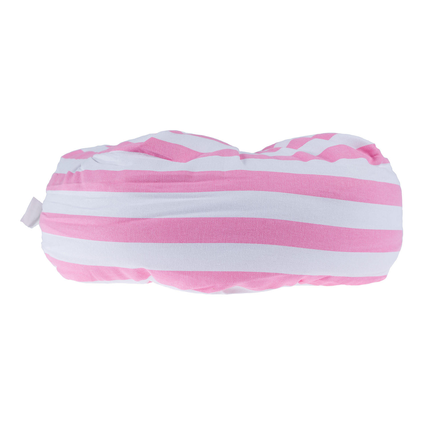 BODENKISSEN rund, rosa-weiß gestreift, Ø 40/15 cm - Rosa, Textil (40/40/15cm) - Homescapes