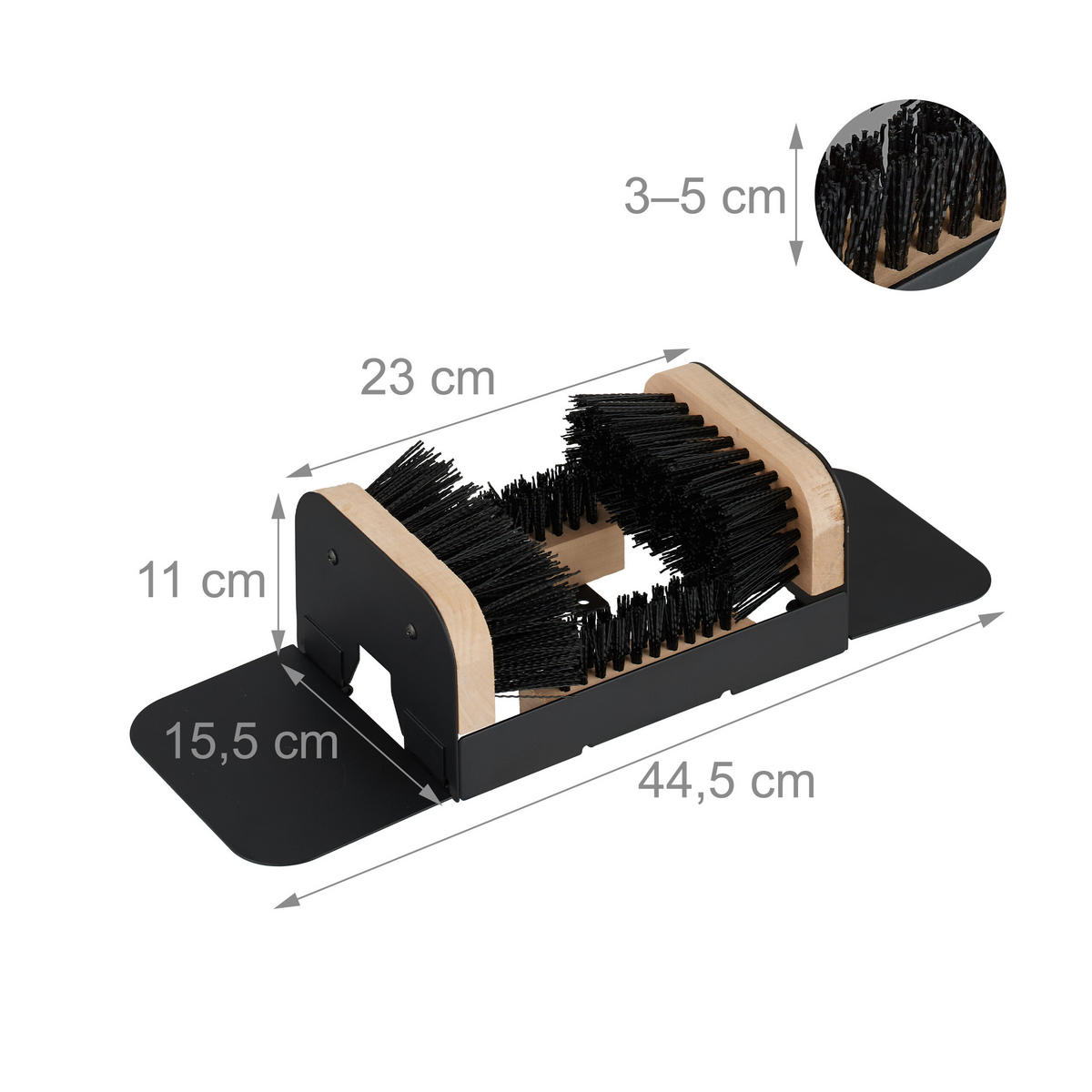 SCHUHABSTREIFER - Schwarz, Holz/Kunststoff (44.5/15.5cm) - Relaxdays