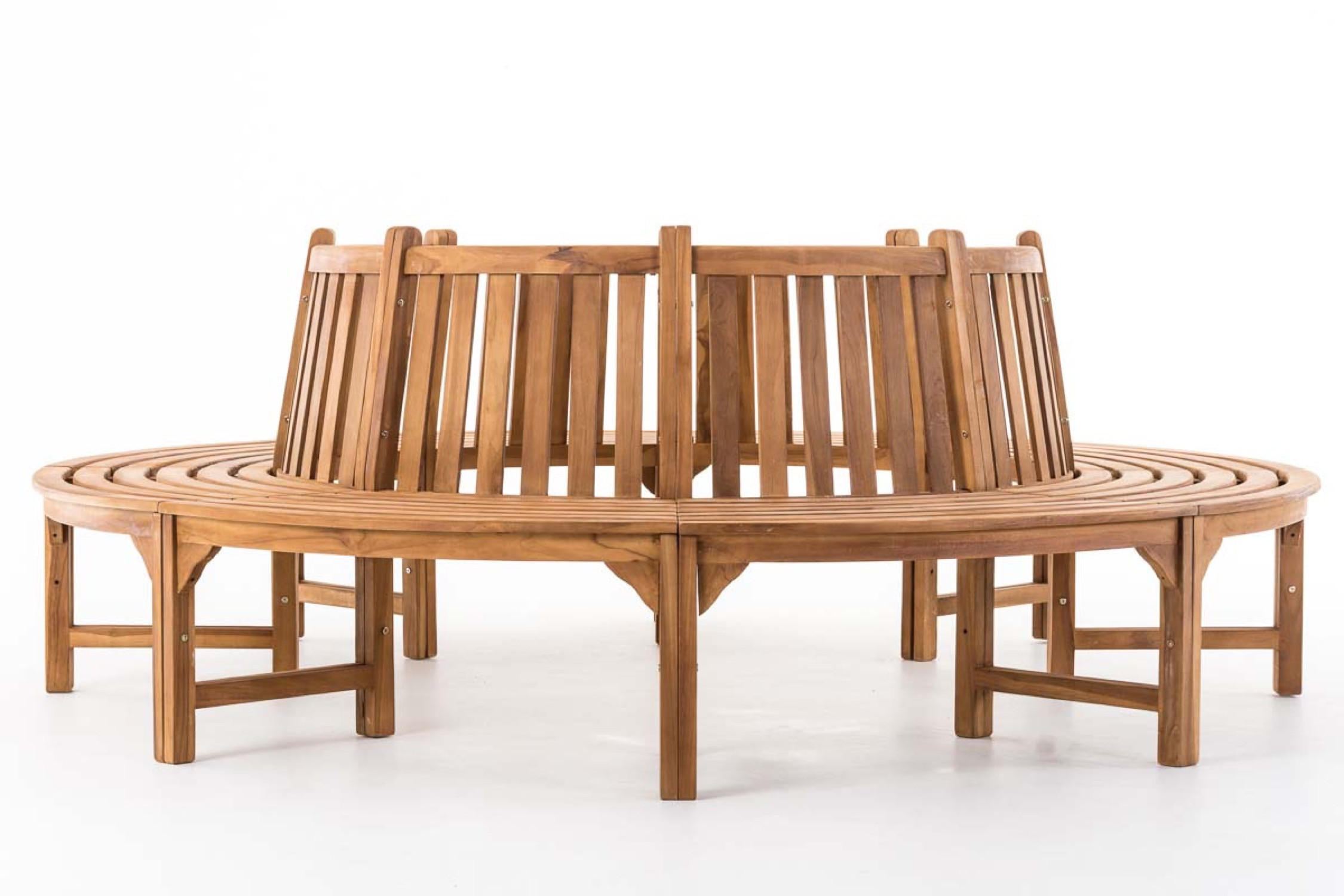BAUMBANK Nova rund 250 cm teak - Braun, Holz (250/92/250cm) - TPFGarden