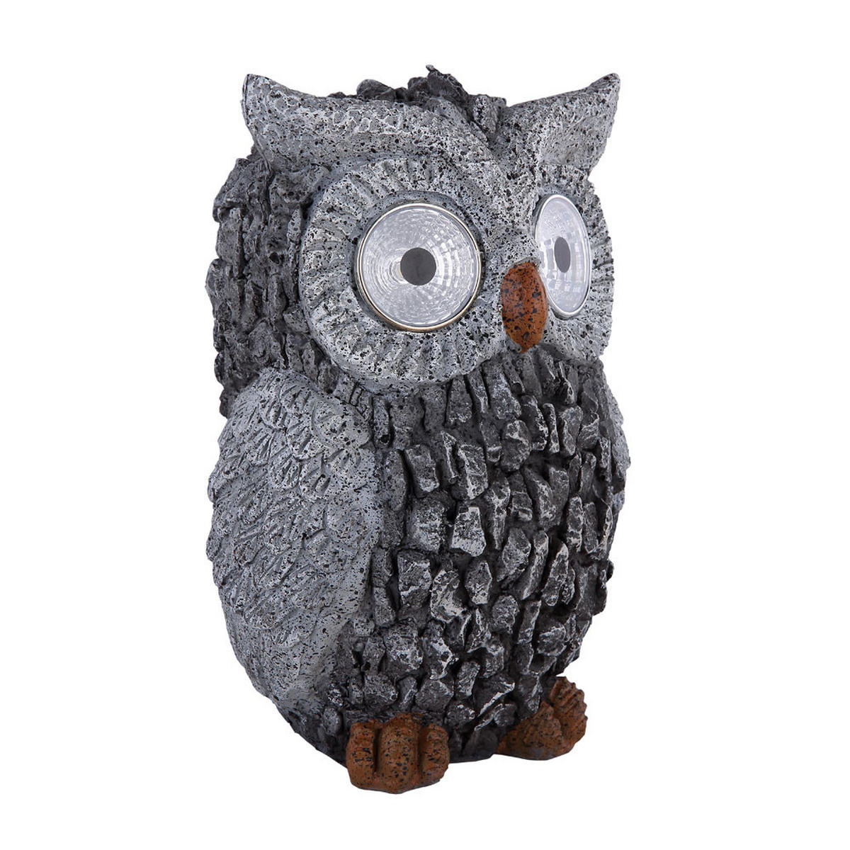 LED AUSSENLEUCHTE Eule Schnecke Grau - Grau, Kunststoff (19.5/10.5/20cm) - Globo Lighting