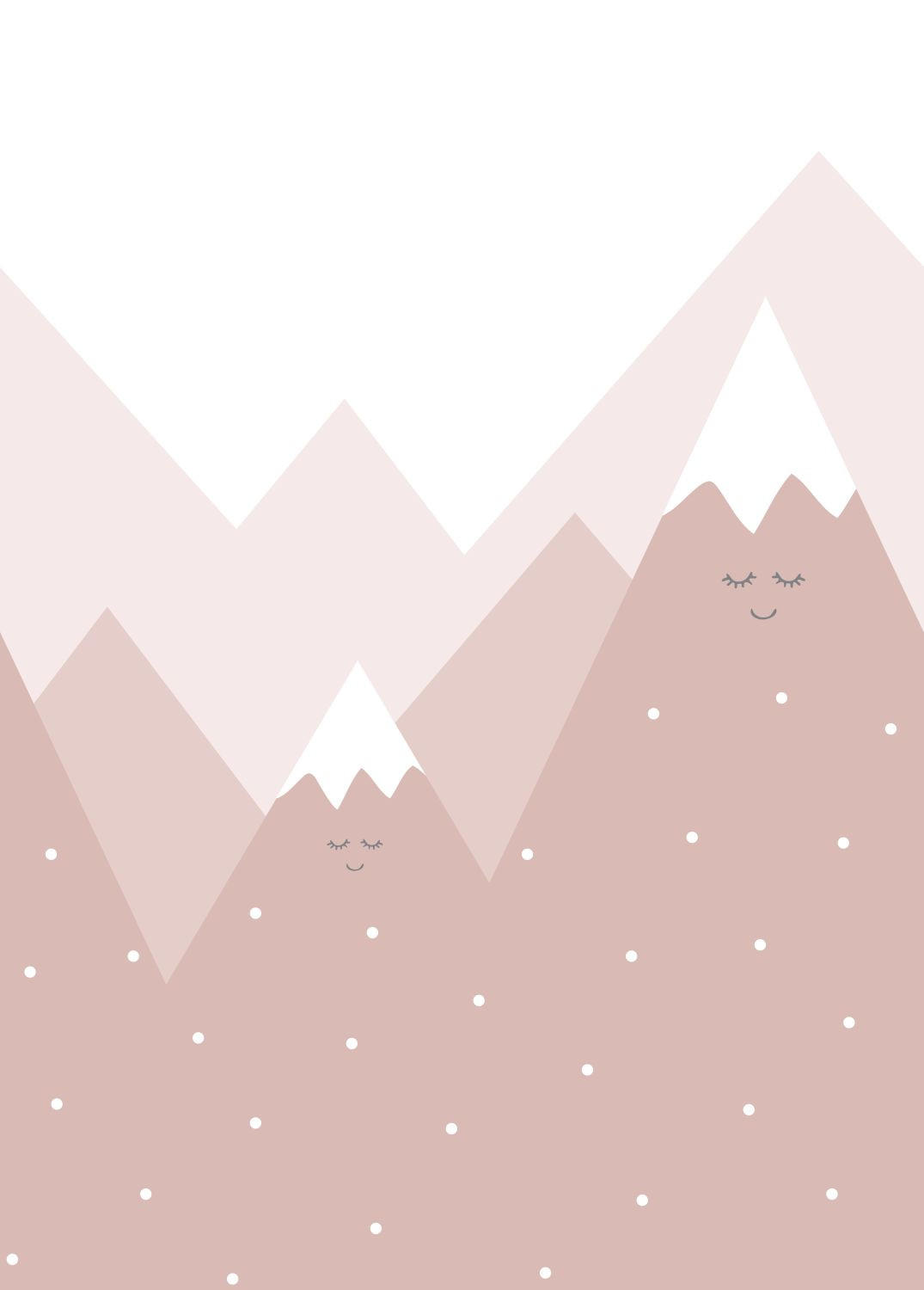 FOTOTAPETE Berge 200 x 279 cm - Pink, Papier (200/279cm) - Sanders & Sanders