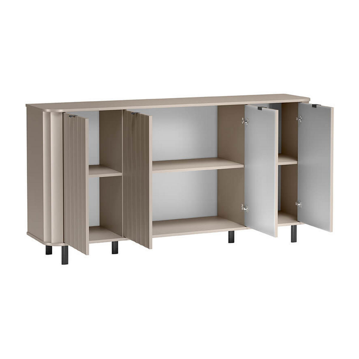 KOMMODE Novado NO-2 176,5 x 91 x 40,5 cm Greige - Greige, Holzwerkstoff/Metall (176.5/91/40.5cm) - Koseto