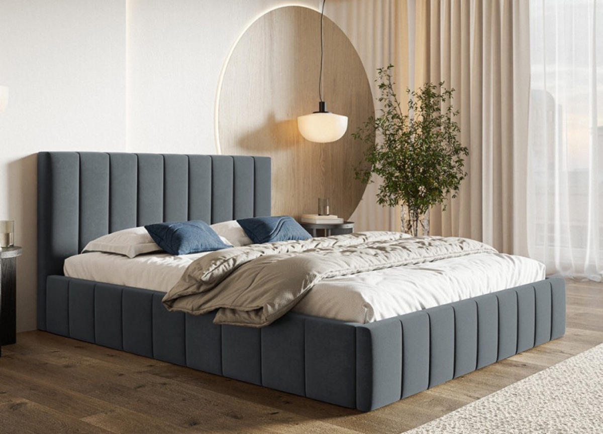 BETT Grau OLDO 10 Mit Bettkasten 140x200 cm - Pink/Schwarz, Textil (140/200cm) - Sepro Meble