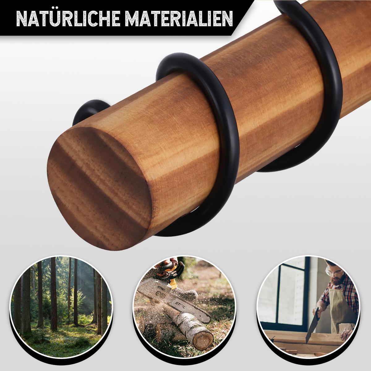 STEHLAMPE Haas 22/152/22 cm - Schwarz, Metall (22/22/152cm) - ZMH