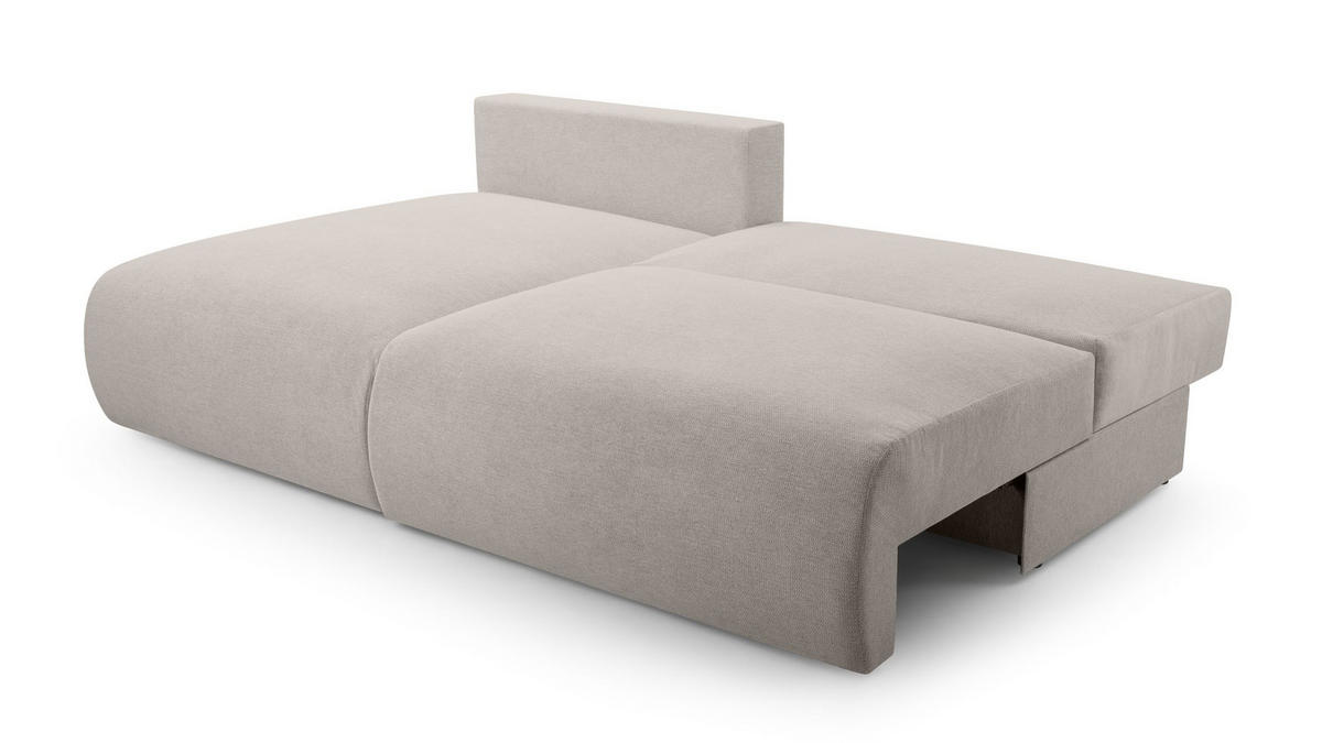 ECKSOFA mit Schlaffunktion Greste, Beige - Beige, Textil (150/223cm) - Meblito