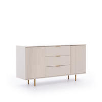 KOMMODE Nubia K2D3S Kaschmir - Kaschmir/Goldfarben, Holzwerkstoff/Metall (150/80/41cm) - Ravio