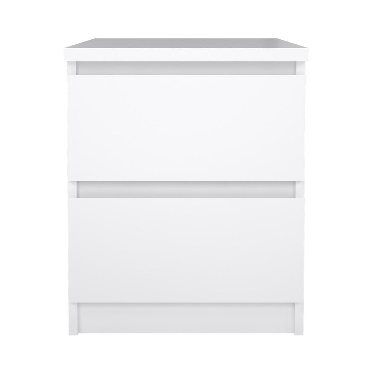 ebuy24 Nachtschrank Weiß 40x50x50 cm