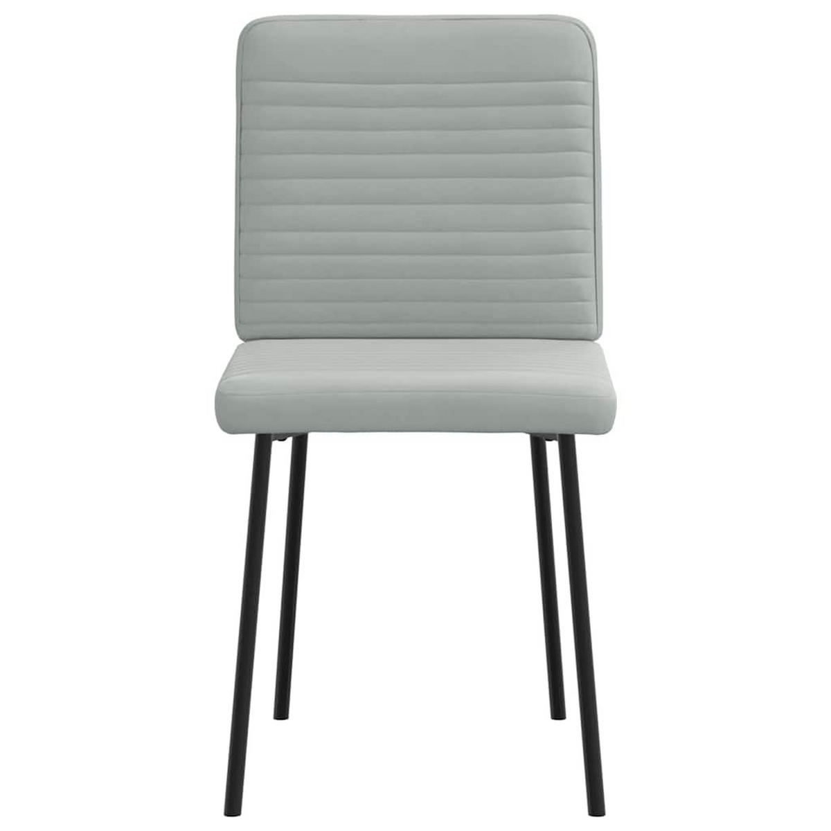 ESSZIMMERSTÜHLE 2 Stk. Hellgrau Samt 45*54*83cm - Grau, Metall (45/83/54cm) - ZMH